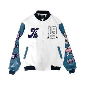 IRISHKELLY Baseball 19 Varsity Jacket White