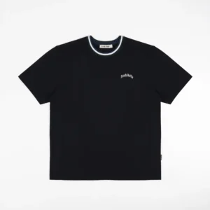 IRISHKELLY Twin Tipped Basic Smart Casual Black Green T-Shirt Cotton Combed 20S