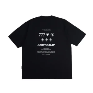IRISH KELLY T-Shirt Oversize Heavyweight Cotton 16s Mono Code Black