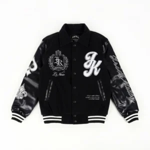 IRISH KELLY Le Noir Black Varsity Jacket