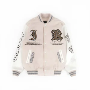 IRISH KELLY Genesis Varsity Jacket Cream