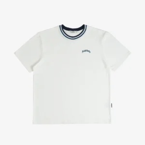 IRISHKELLY Twin Tipped Basic Smart Casual Broken White Aqua T-Shirt Cotton Combed 20S