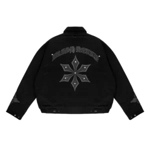 IRISHKELLY Workjacket Black Stars Riveted Boxy Style