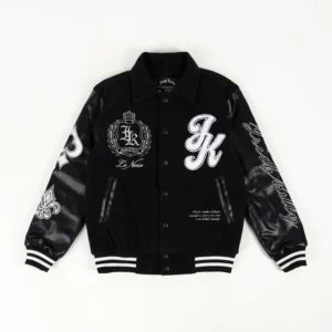 IRISH KELLY Le Noir Black Varsity Jacket