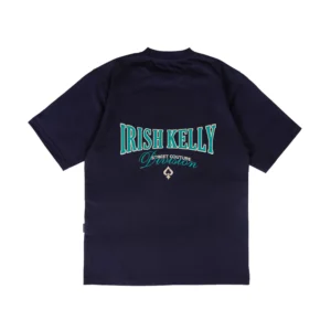 IRISH KELLY T-Shirt Oversize Couture Division Heavyweight Cotton 16s Navy Blue