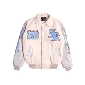 IRISH KELLY Triumphant Varsity Jacket Cream
