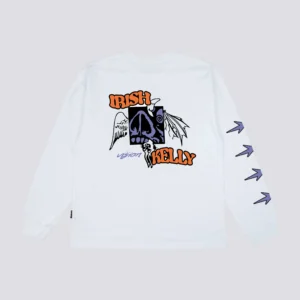IRISH KELLY Longsleeve White T-Shirt BCI Hydro Cotton 20s DUAL VISION